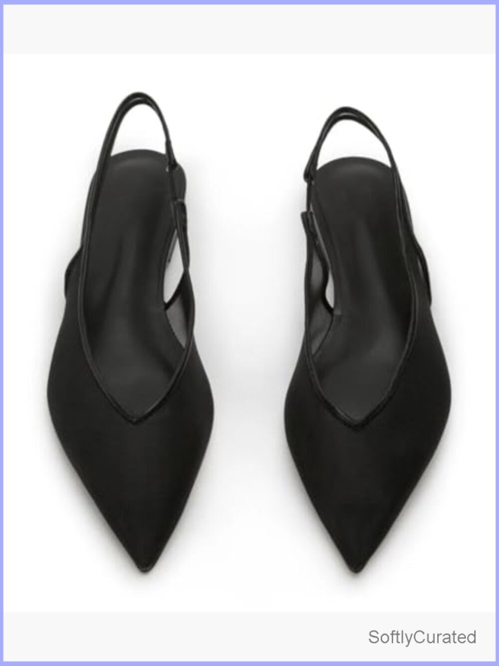 Mesh Slingback Ballet Flats Women Pointed Toe Slip On Low Heels Casual Work - Picture 2 of 4